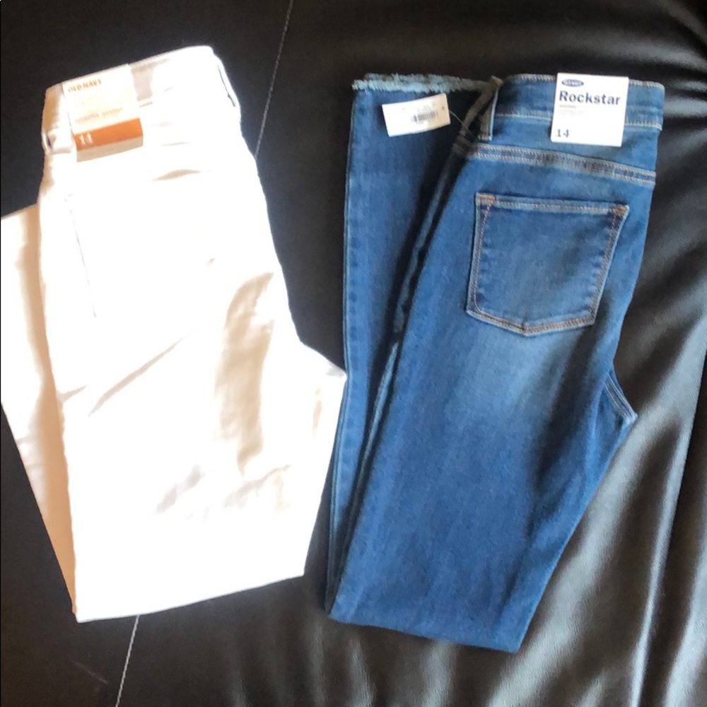 Two pairs of Old Navy Rockstar Jeggings